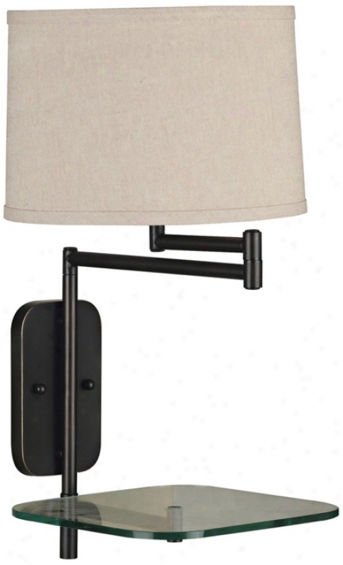 Kenroy Tabulw Bronze Plug-in Swing Arm Wall Lamp (p1315)