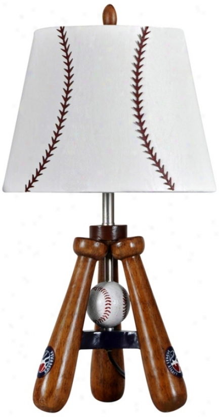 Kidd Valley Baseball Bat And Ball Tripod Accent Lamp (v2080)