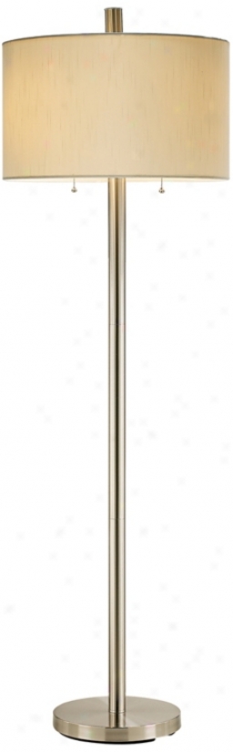 Kirtland 2-light Satin Steel Floor Lamp (r4607)