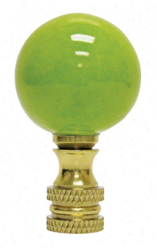 Kiwi Green Ceramic Ball Finial (02103)