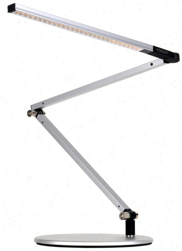 Koncept Gen 3 Z-bar Mini Warm Light Led Desk Lamp Silver (v6899)