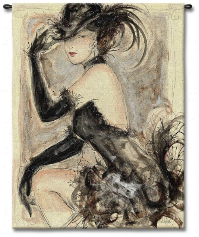 Lady Caberet 53" High Wall Tapestry (j8687)