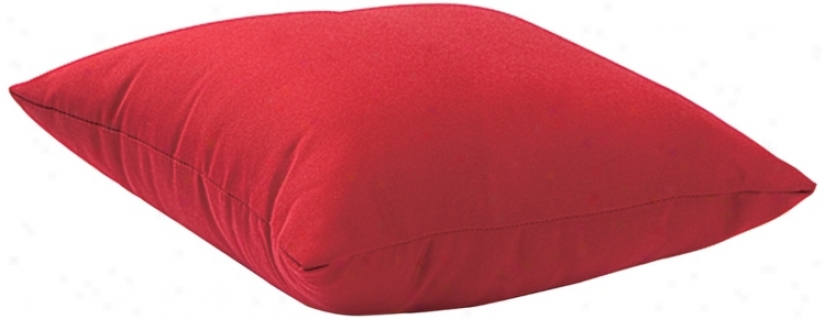 Laguna Red 18" ;Square Exterior Pillow (r8262)