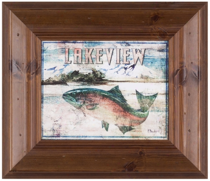 Lakeview 22 1/2" Wide Framed Wall Art (t0251)