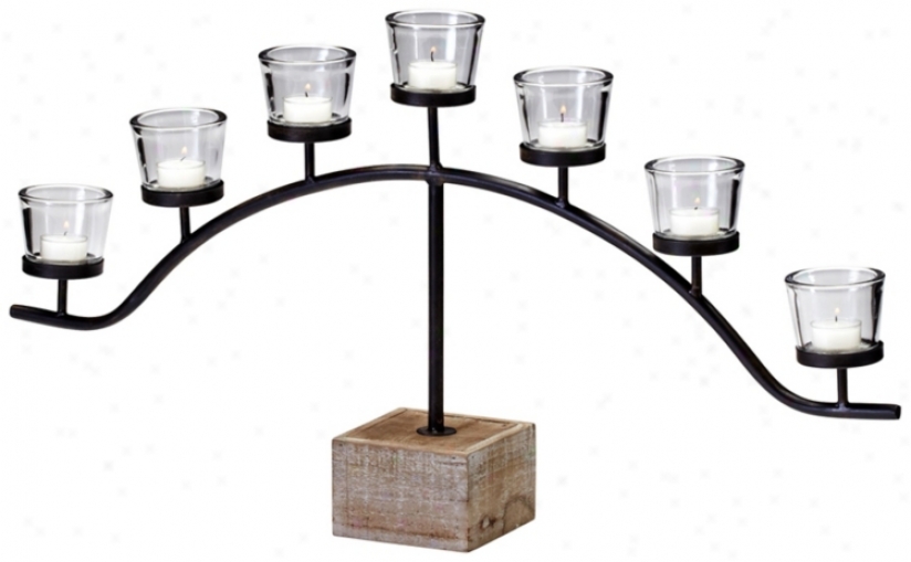 Laredo Bronze Iron Tealight Taper Holder (v0529)