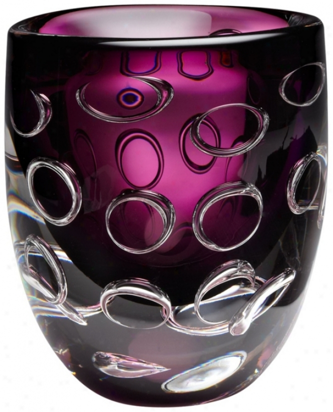 Large Bristol Purple Glass Vase (v1343)