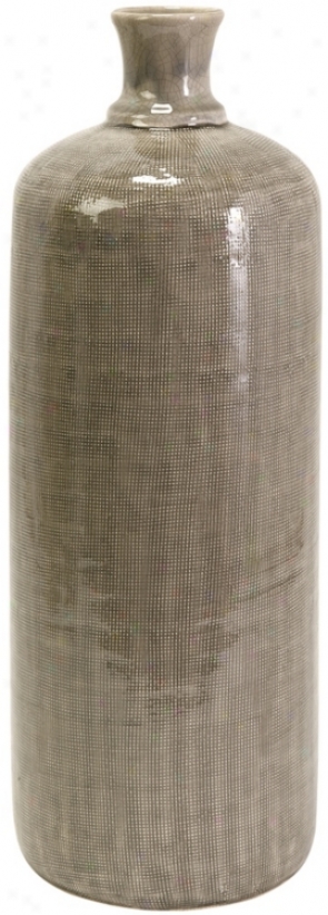 Large Kempton Neutral Grey Ceramic Jar (t9944)