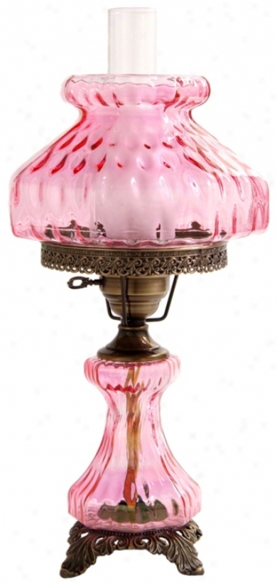 Large Pink Rhombus Night Light Hurricane Table Lamp (f7950)
