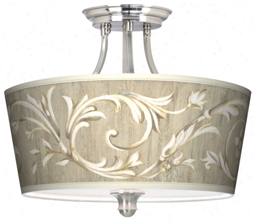 Laurel Court Tapered Drum Shade 18" Wide Ceiling Light (m1074-t3782)