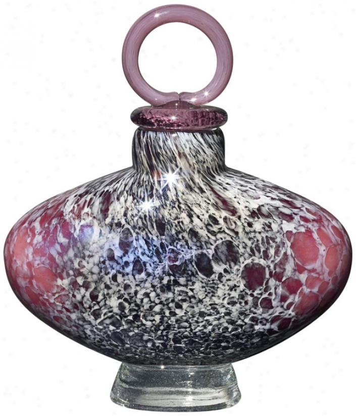 Lavender Happy Swirl Glass Perfume Bottle (t3916)
