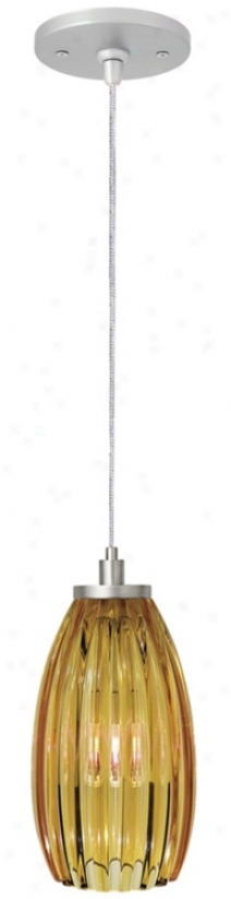 Lbl Flute Amber Glass Monopoint Chandelier (40367-47250)