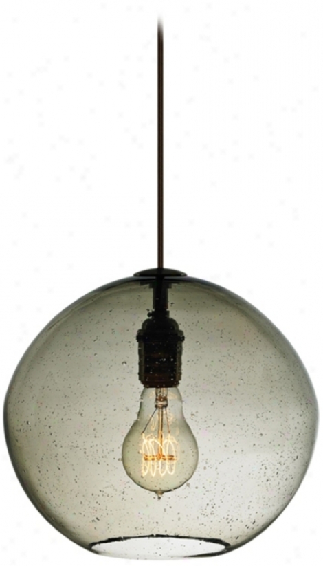 Lbl Isla Smoke With  Bronze 9 3/4" Wide Pendant Light (v2278)