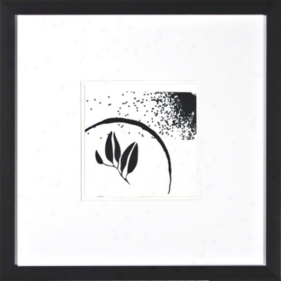 Leaf Silhouete Ii Under Glass 20" Square Wall Art (h1876)