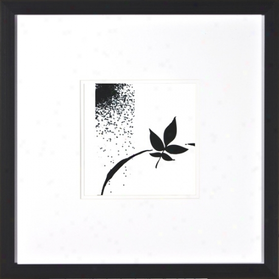 Leaf Silhouette Iv Under Glass 20" Perpendicular Wall Art (h1878)