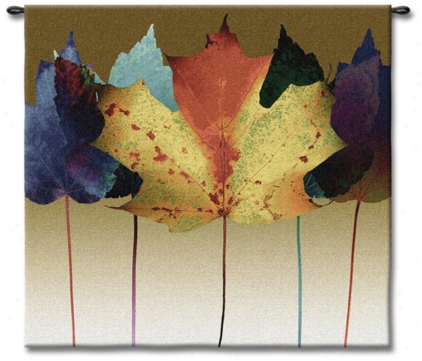 Leaf Spectrum 53" Square Wall Tapestry (j8742)