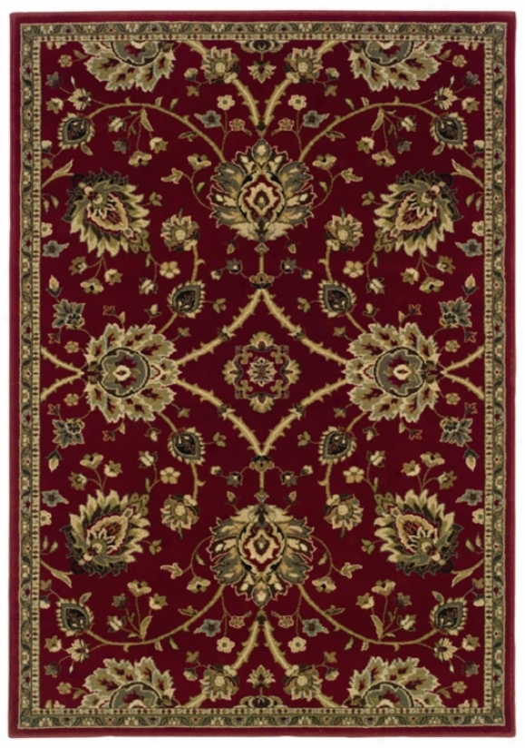 Leafy Artichoje Maroon 1' 10"x3' 3&qult; Area Rug (j1890)