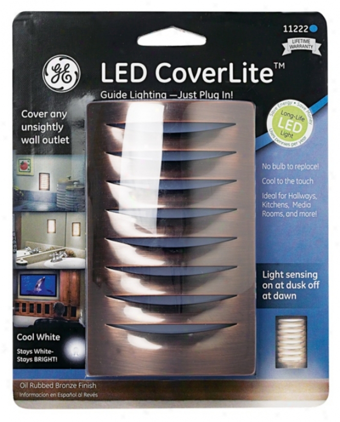 Led Coverlite Rubbed Bronze Finish Outlet Cover Night Light (61715)