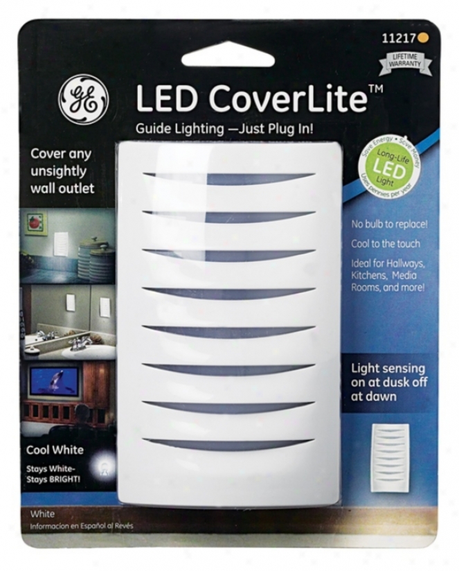 Led Coverlite White Finish Outlet Cover Night Light (61663)