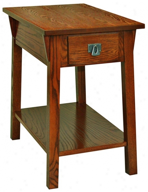 Leick Furniture Russet Fniish Mission Chairside Accent Table (p5264)