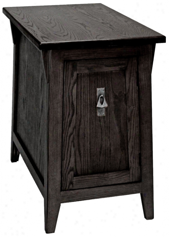 Leick Furniture Slate Finish Mission End Table (p5218)