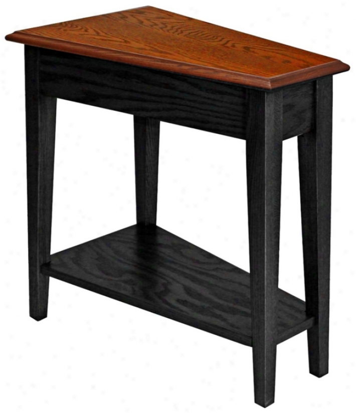 Leick Furniture Slate Finish Wedge Accent Table (p5244)