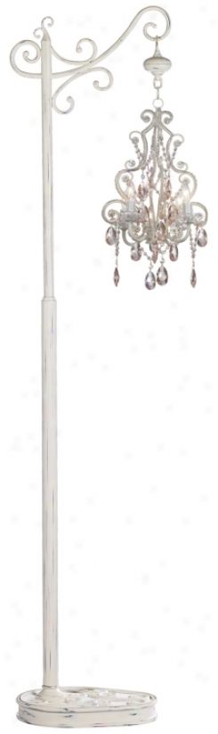 Leila Colpection Pink And Clear Glass Overthrow Stand Chandelier (64835-85001)