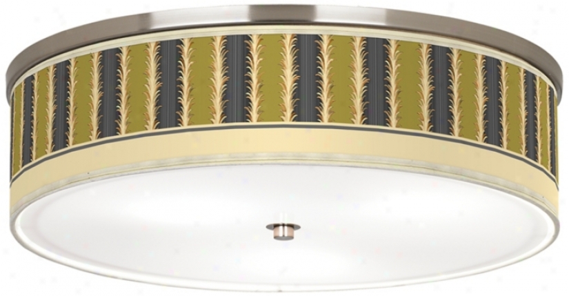 Lexington Stripe Avocado Nickel 20 1/4" Wide Ceiling Light (j9213-k1591)