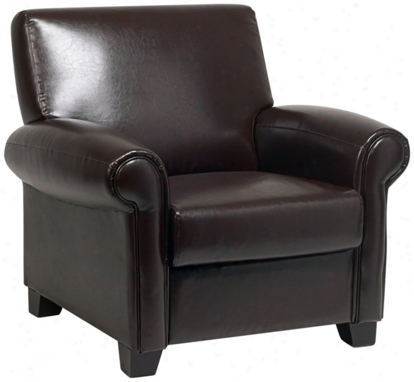 Liam Dark Brown Bonded Leather Arm Chair (t4601)