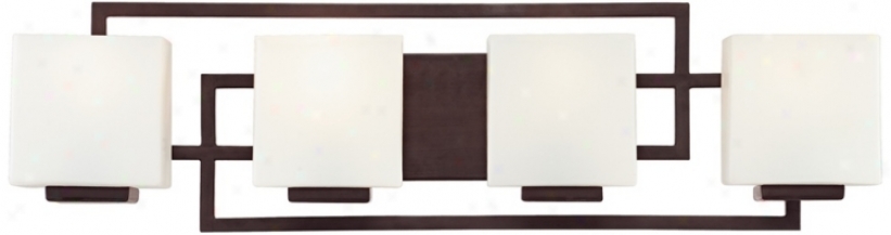 Lighting On hTe Square Bronze 28 1/2" Wide Bath Wall Light (m9189)