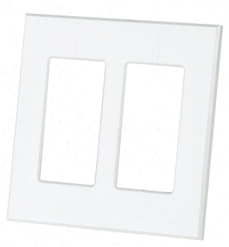 Lightolier Double Exit Screwless Wall Plate In Ivor y(17635)