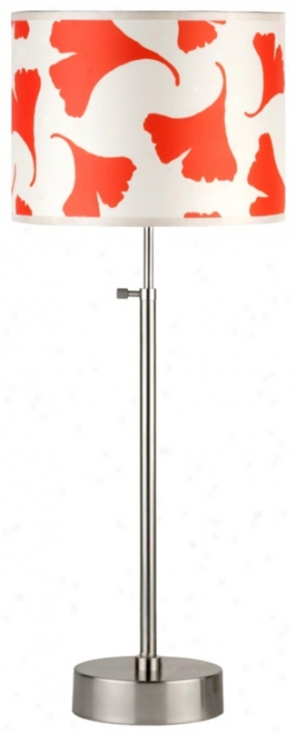 Lkghts Up! Cancan Orange Ginko Leaf Adjustable Table Lamp (t6002)