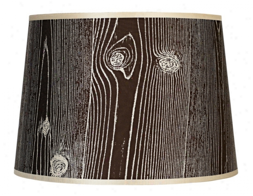 Lights Up! Faux Bois Dark Lamp Shade 12x14x10 (spider) (g7189)