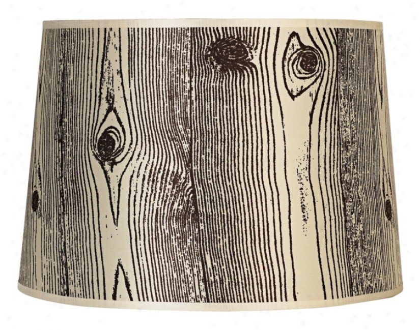 Lights Up! Faux Bois Light Lamp Shade 14x16x11 (spider) (g7180)