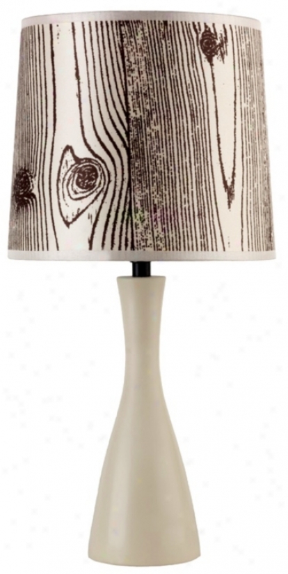 Lights Up! Faux Bois Shade Soy Finish Oscar Table Lamp (t3510)