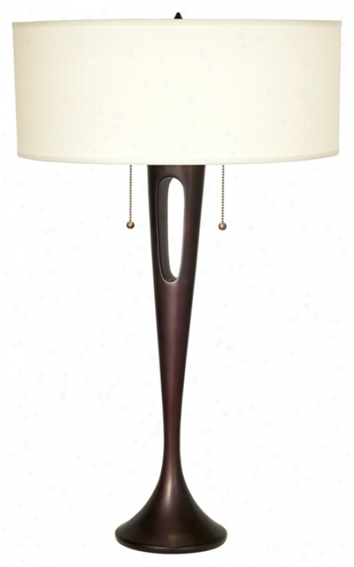Lights Up! French Mod Bronze IvoryI panema Table Lamp (99355)