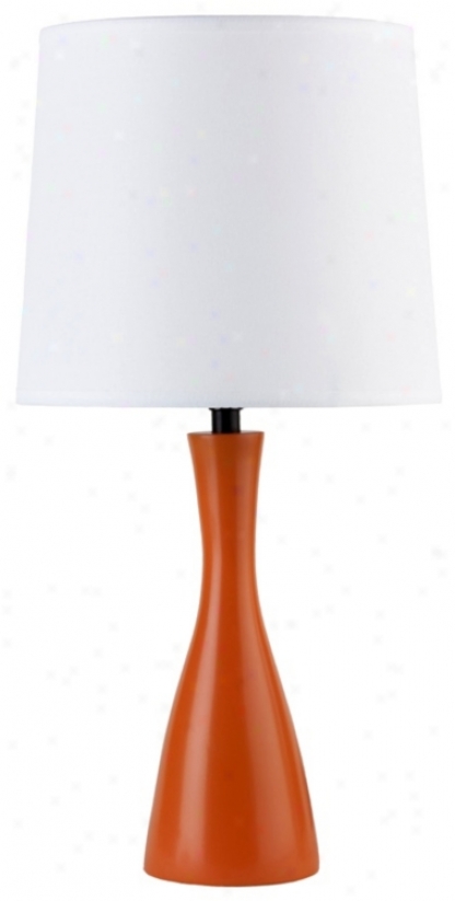 Lights Up! Linen Shade Carrot Perfect Oscar Table Lamp (t3499)