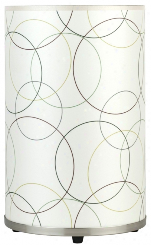 Lights Up! Meridian Medium Circles Table Lamp (t6010)