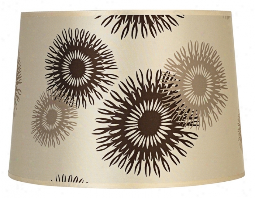 Lights Up! Tan Cotnflower Shade 14x16x11 (spider) (g7173)