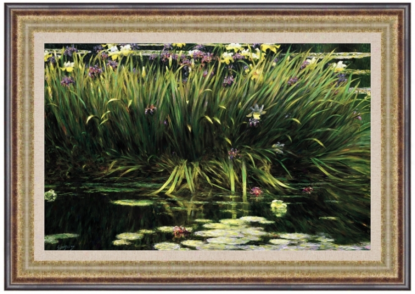 Lily Pad Pond 37" Wide Wall Cunning (j5915)