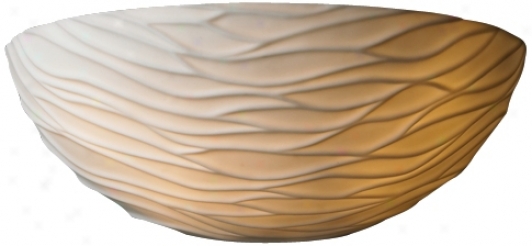 Limoges Collection Waves 12" Wide Pocket Wall Sconce (61640)