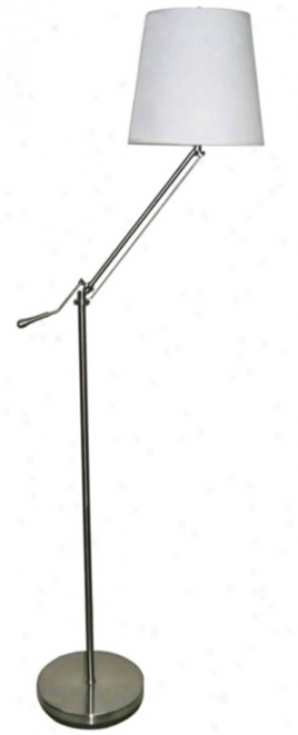 Lindale Brushed Nickel Adjustable Floor Lamp (v7020)