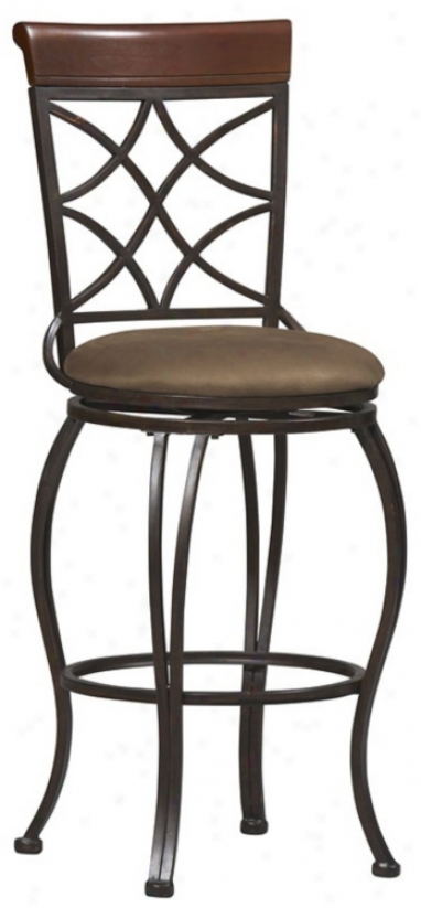 Linon Curves 30" High Swivel Bar Stool (m9555)