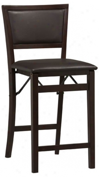 Linon Triena Pad Back 24" High Folding Counter Bar Stool (m9443)