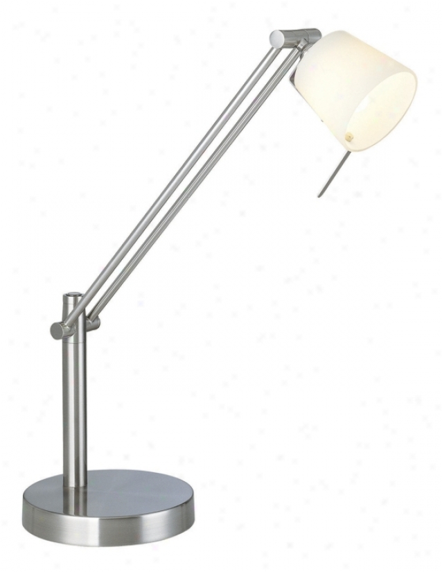 Lite Source Adjustable Arm Polished Steel Desk Lamp (26777)