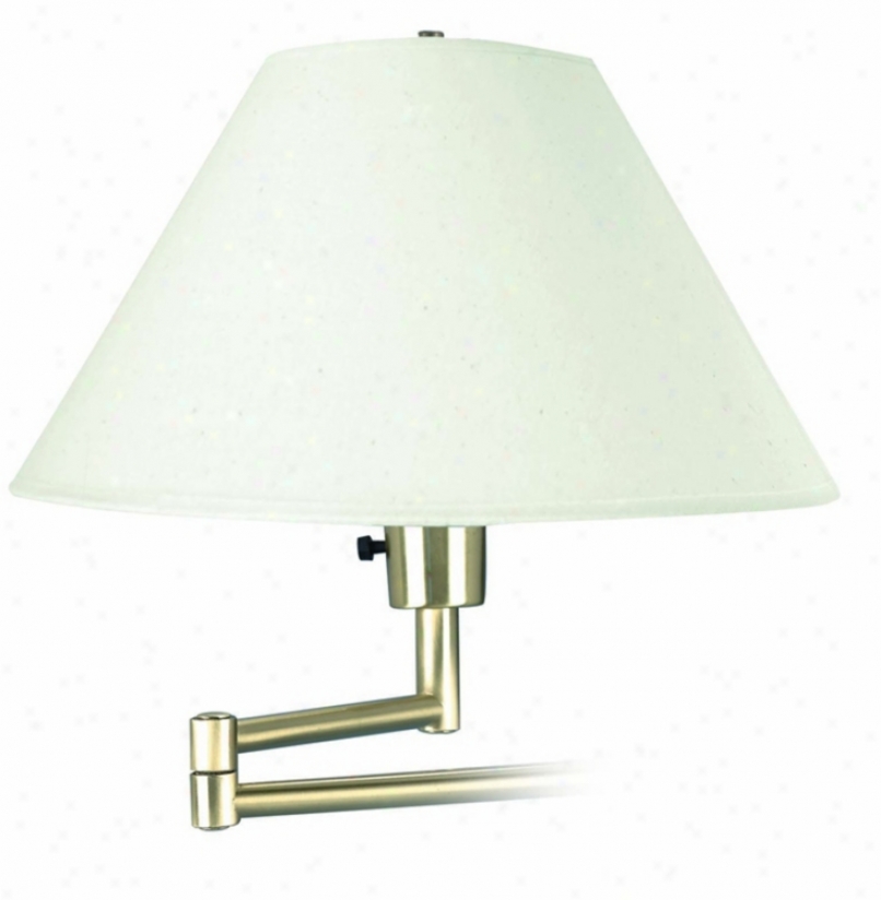Lite Source Brass Empire Shade Plug-in Swing Arm Wall Lamp (90317)
