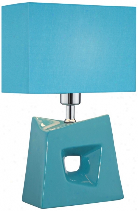 Lite Source Cynthia Blue Contemporary Table Lamp (v7159)