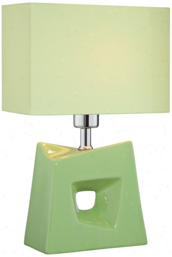 Lite Origin Cynthia Green Contemporary Table Lamp (v7185)