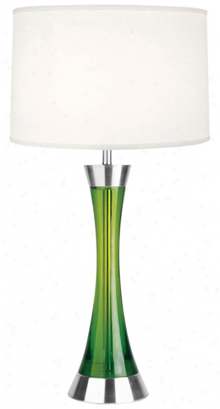 Flower Cause Green Contour Table Lamp (h3458)