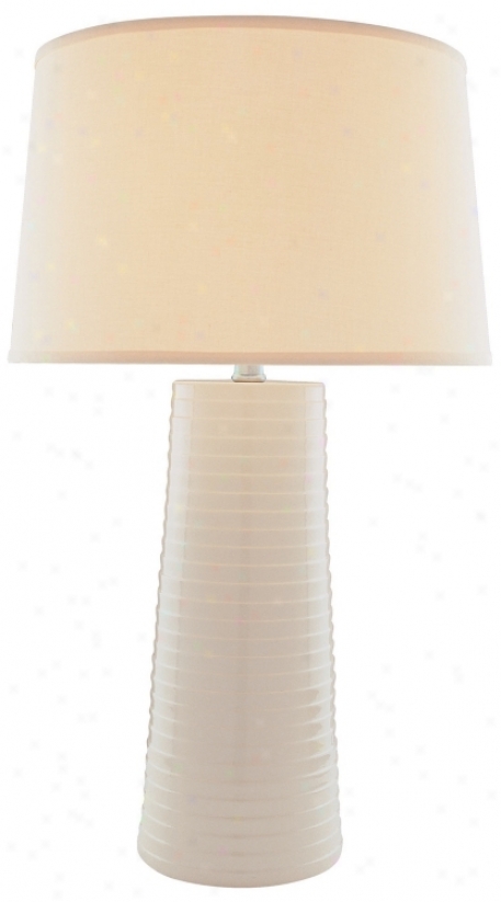 Lite Soufce Ivory Ceramic Table Lamp (f6568)