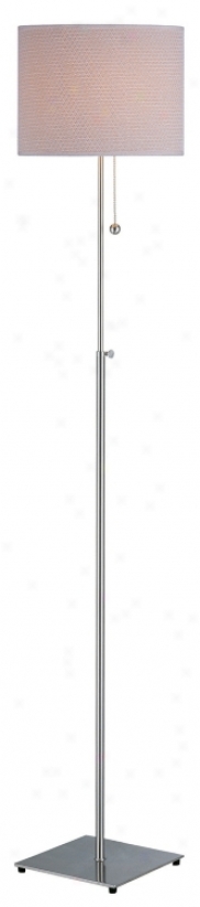 Lite Cause Kina Polished Steel Adjustable Floor Lamp (30288)